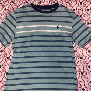 Polo by Ralph Lauren Kids Green and Navy Striped Tee